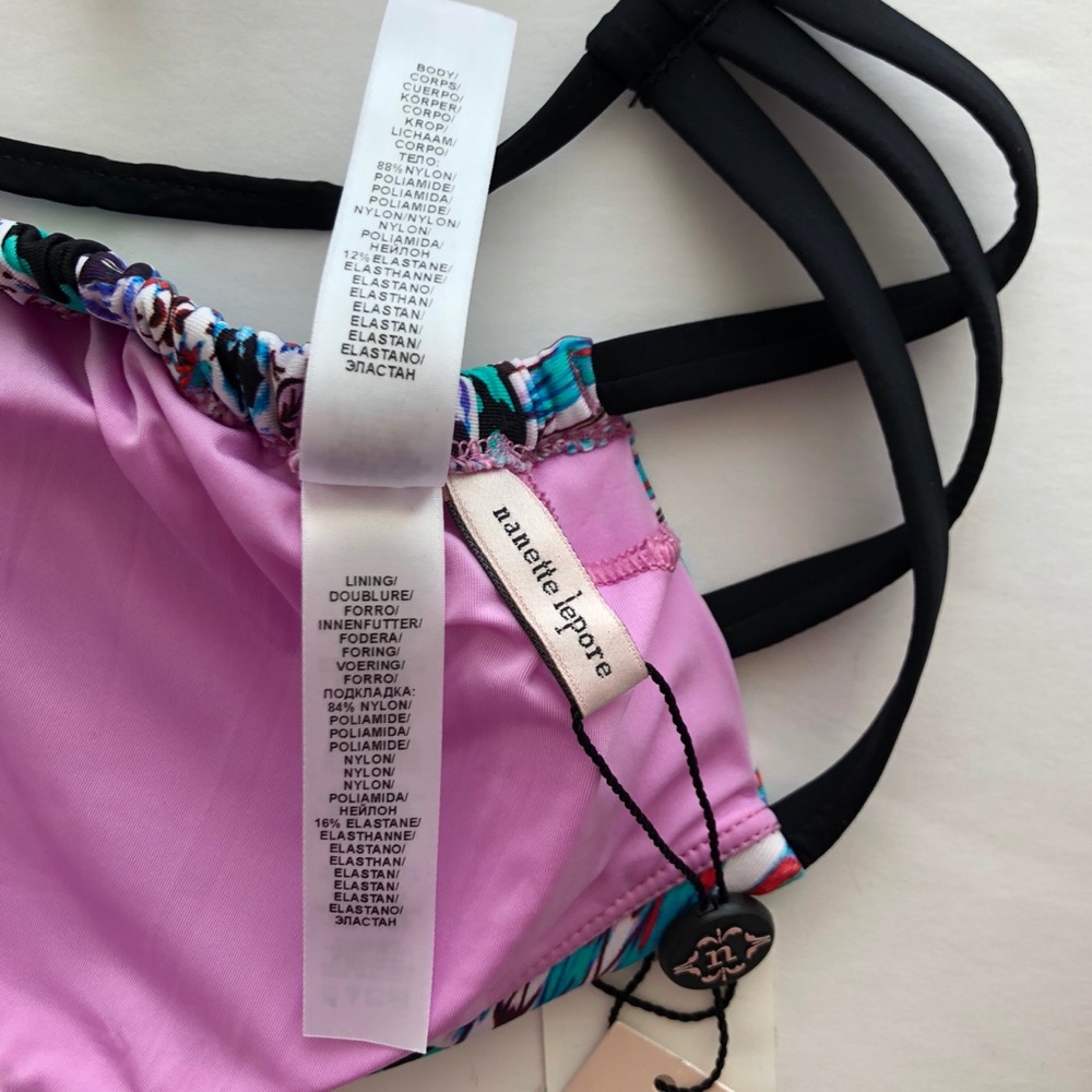 Nanette Lepore keyhole cross strap tie back top - Picture 7 of 7